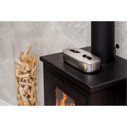 Metrox stainless steel humidifier (for fireplace, stove + radiator, capacity 400 ml, room humidifier, dimensions 25x10x4 cm) 19993