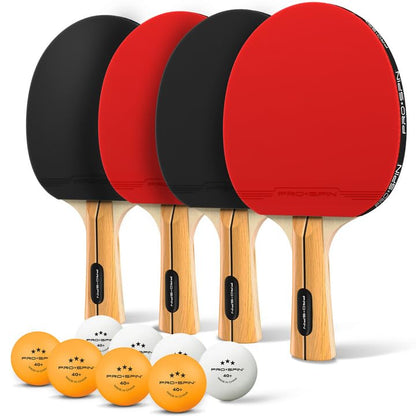 PRO SPIN Table Tennis Paddle - High Performance Ping Pong Set | Premium Table Tennis Rackets, 3-Star Table Tennis Balls, Compact Storage Bag | For Indoor & Outdoor