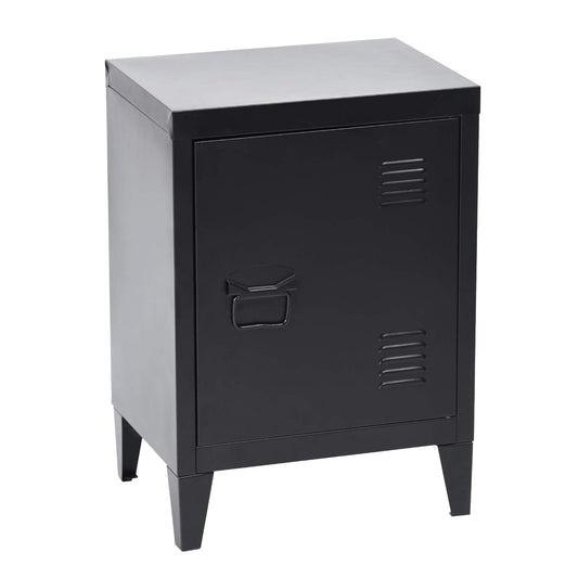 Small storage cabinet, steel cabinet, file cabinet, freestanding with 4 sturdy metal legs & scratch-resistant powder-coated surface, compact yet spacious, black, 30*40*57cm.