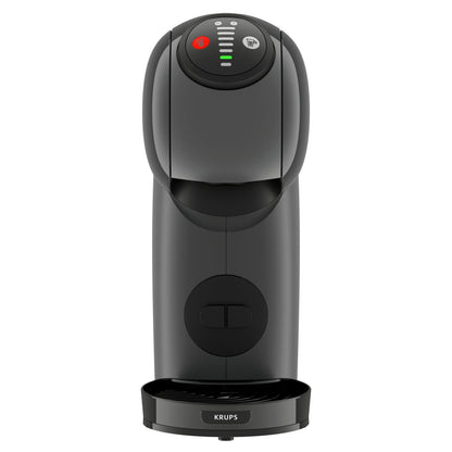 NESCAFÉ Dolce Gusto Genio S by KRUPS, coffee capsule machine, 15 bar pressure, ultra-compact design, over 30 coffee creations, adjustable drink size, auto shut-off feature, anthracite color, KP243B.