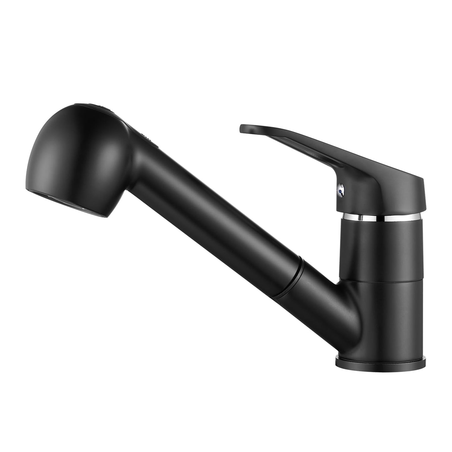 Auralum Kitchen Faucet Pull-Out Black, Sink Faucet with 360° Swivel, Kitchen Faucet with Pull-Out Sprayer Sink Faucet with Spray