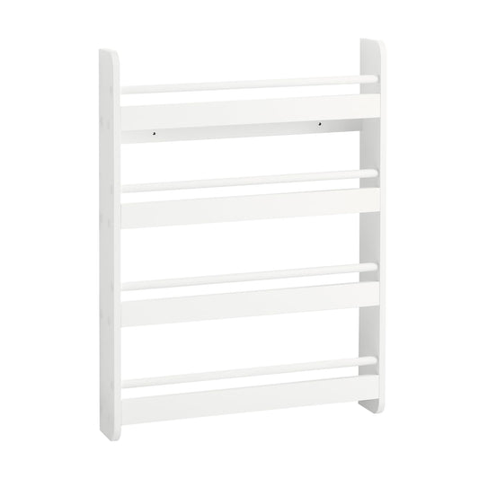 SoBuy KMB08-K-W Kids bookshelf wall shelf storage shelf with 4 shelves for books and decor white dimensions: 60x80x12cm