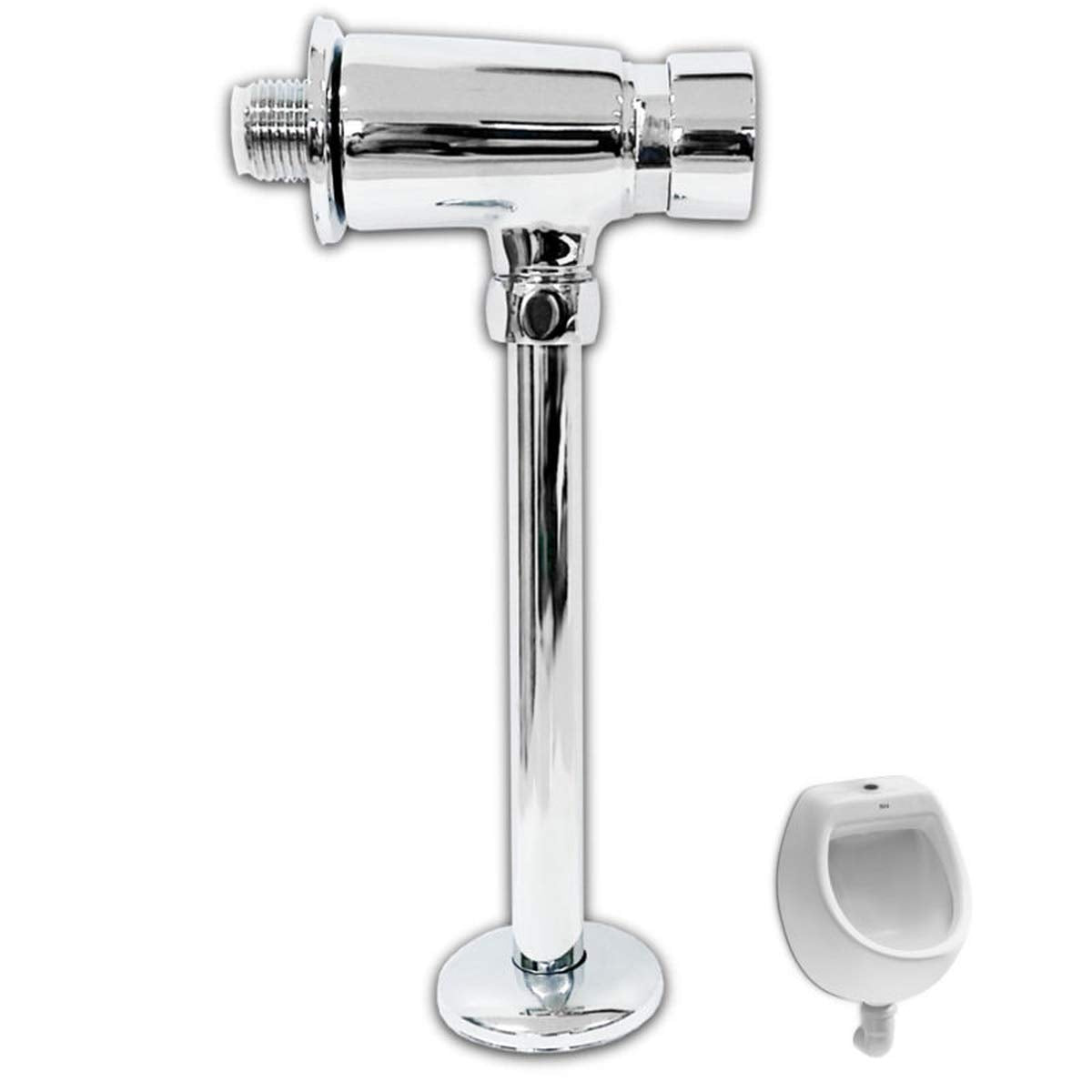 VBChome urinal inlet top + flush valve + siphon white modern high quality ceramic urinal vertical pee pot mini + urinal flush valve pressure flush valve + bottle siphon