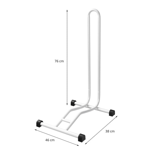 2 x WELLGRO® bike stand - steel, secure footing - color white