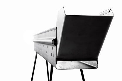 Fabermec Barbecue Skewer Grill Charcoal Grill for Meat Skewers, Sausages, Skewers 110 cm made of iron, made in Italy.