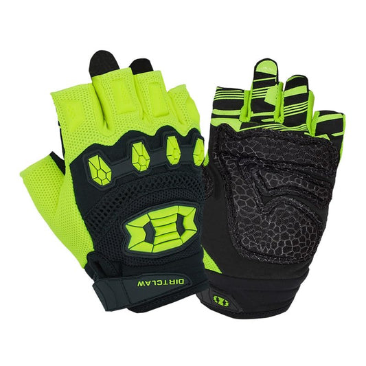 Seibertron Dirtclaw Unisex BMX MX ATV MTB Road Racing Mountain Bike Cycling Gloves Cycle Gloves Dirt Bike Gel Padded Non-Slip Half Finger Motorcycle Sports Adult Fluorescent Yellow