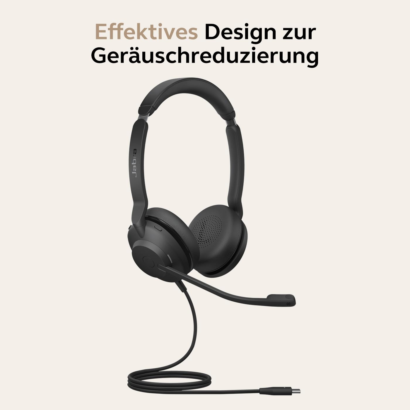 Jabra Evolve2 30 SE - Wired stereo headset with noise cancellation and 2-microphone technology - includes USB-C cable - Compatible with all leading Unified Communications platforms - Black