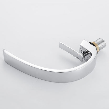 Bathroom faucet Chrome single handle mixer modern for bathroom (Chrome)