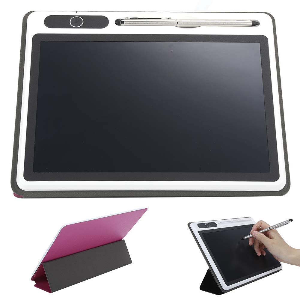 Electronic notepad, 10-inch LCD tablet, drawing tablet, commercial delivery, high-tech laminating technology (Red (with leather cover))