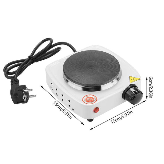 500 Watt Portable Electric Countertop Stove, Portable 500W Burner for Electric Stove Cooktop Plate Stove for Tea Coffee Kitchen Single Heating Plate Burner (EU plug)