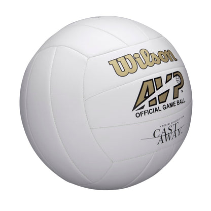 Wilson volleyball, suitable for outdoor and recreational players, famously featured in the movie "Cast Away" as "Mr. Wilson", available in white/red color.