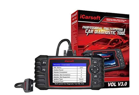 iCarsoft VOL V3.0 - Professional diagnostic tool for cars, compatible with Volvo and Saab.