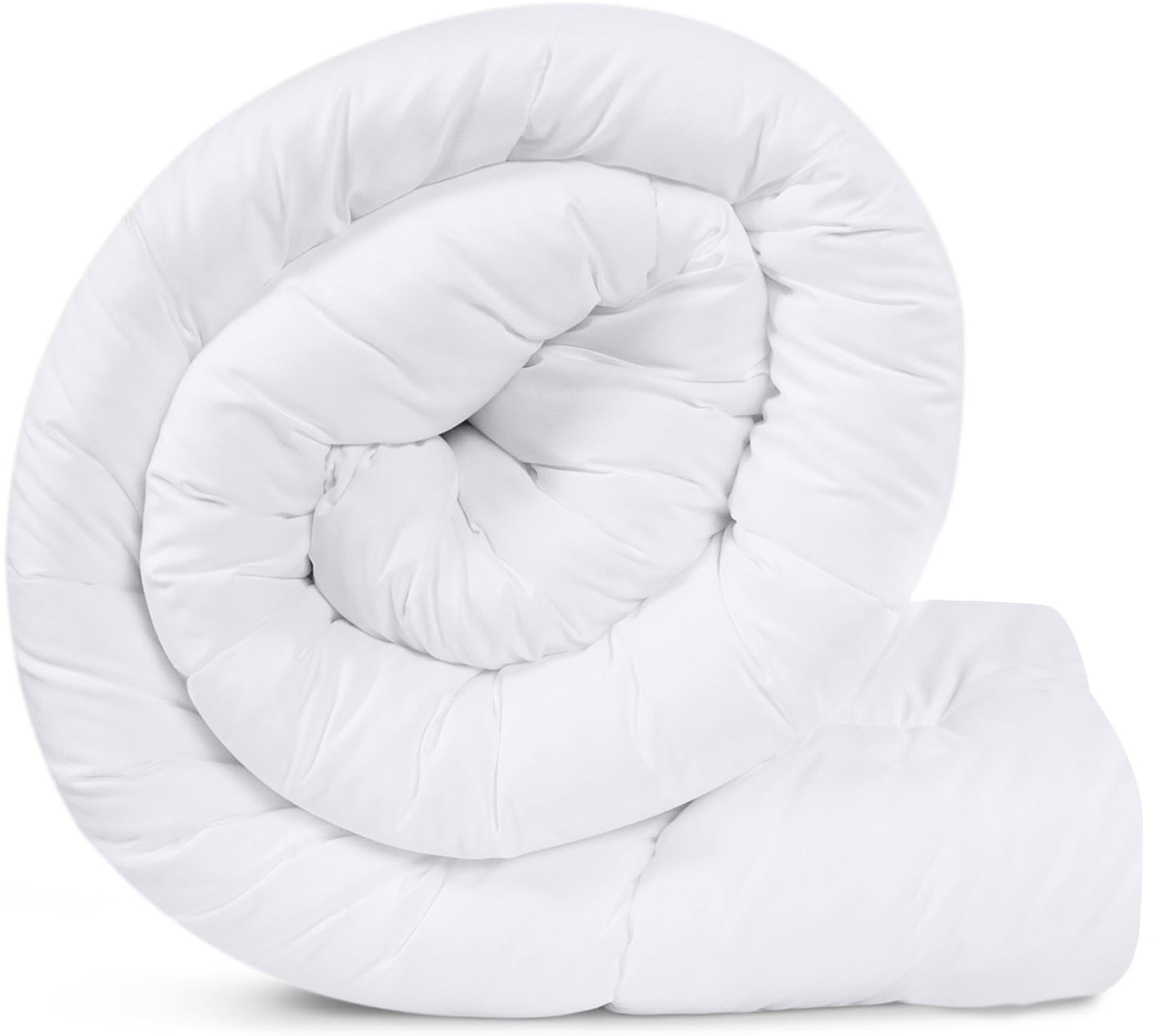 Utopia Bedding Comforter 220 x 240 cm, Duvet 370 GSM Filling, Plush Comforter, All Season Duvet, Quilted Comforter, Alternative Comforter, Super Soft Cozy (White)