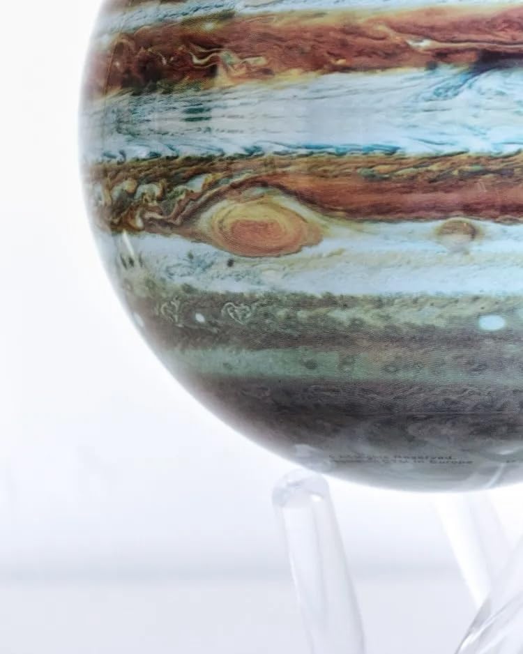 MOVA Jupiter Space Series 4.5-inch with base, solar-powered rotating globe, unique gift and decoration for home or office for men, women, children