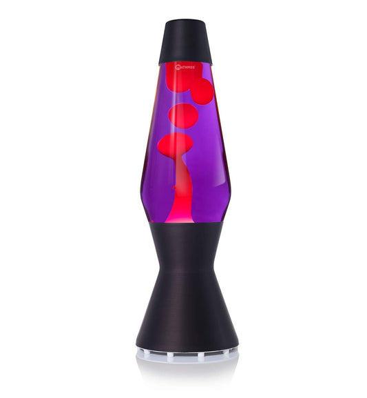 Mathmos Matt Black Astro Lavalamp - Purple/Red