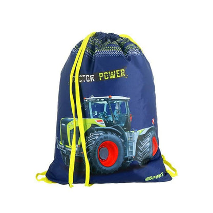 Generic tractor - bulldog - spirit cool school bag set 8 pieces including chest bag, sports bag, lunchbox, and water bottle.
