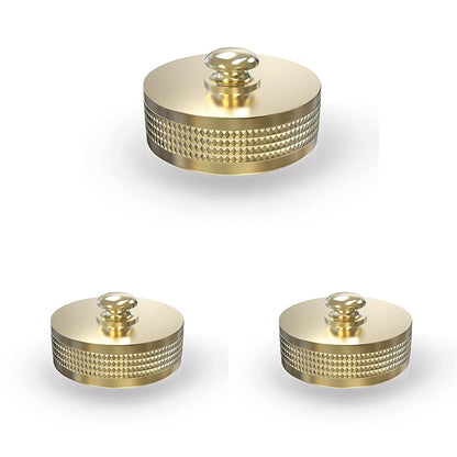 ABA Clamp 20011.012.2 Round sealing cap with EPDM washer and internal thread 1 1/4", Brass (Pack of 3)