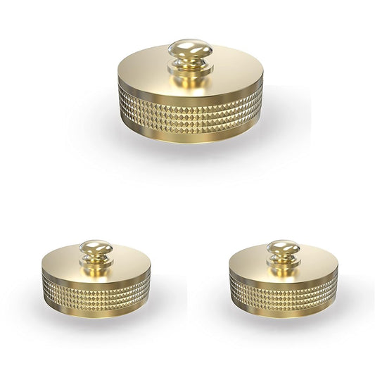ABA Clamp 20011.012.2 Round sealing cap with EPDM washer and internal thread 1 1/4", Brass (Pack of 3)