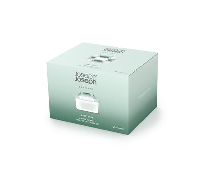 Joseph Joseph Nest Lock, 5-piece plastic kitchen food storage container set with lids, leakproof, airtight, space-saving, BPA-free - Sage Green