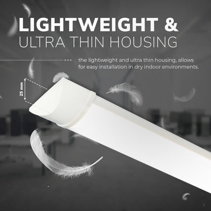 HOFTRONIC - 4 pack LED light bars 150cm 50W LED tube lamp complete 4000K neutral white 6000lm super bright 30000h light attic 1500x74x25mm (LxWxH) Basement lamp garage lighting - IP20