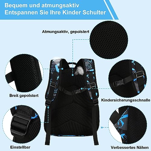 LOIDOU school backpack set for girls, 3 pieces including a children's backpack, school bag, and teenager backpack. Ergonomic school satchel for boys and girls.