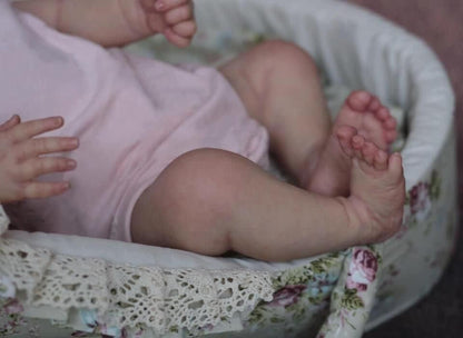 Anano Dolls Reborn Silicone Closed Eyes 50CM Large Realistic Baby Doll Baby Reborn (red)