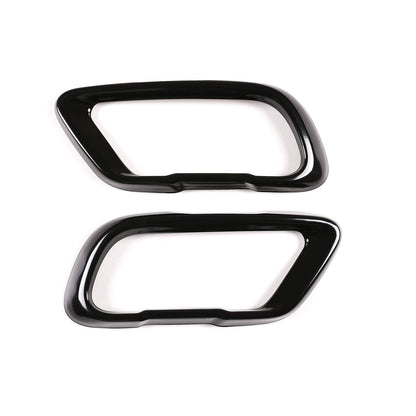 Stainless steel exterior accessories, exhaust pipe end decoration, frame cover for X5 G05 X7 G07 2019-2021 M Sport version car accessories (black)