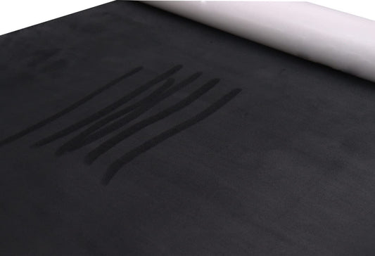 PannGU microfiber fabric self-adhesive suitable for dashboard interior stretchable stretchable film, premium velvety suede imitation for jewelry drawer/flooring (Black Gray 42cm x 150cm)