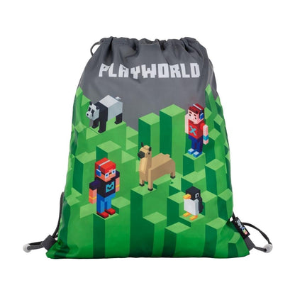 Familando Boys Backpack 1st Grade · Playworld Gaming Pixel School Bag · ergonomic & lightweight · Backpack Set (8 pieces with school cone)