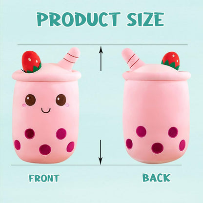 Bubble Tea plush toy XXL cute pillow, Kawaii Bubble Tea Cup plushie Boba tea cup plush toy decor (Green, 50cm)