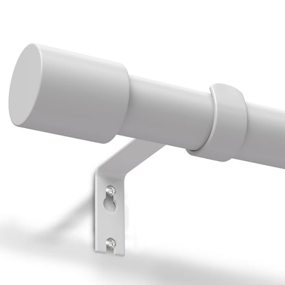 White curtain rod 76-152 cm adjustable curtain rod 19 mm diameter for bedroom, living room, or kitchen by GEEBOBO.