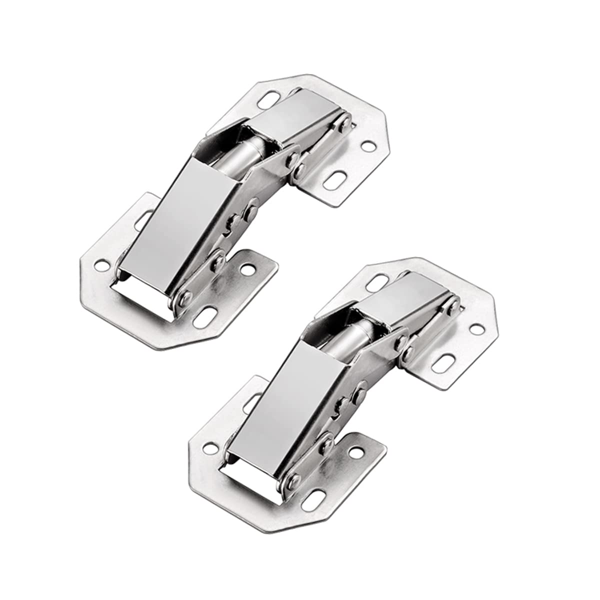 Qrity 8x Spring Opening Angle 90° Butt Hinge for Kitchen Cabinet Doors, No Slot Required, Suitable for Door Panel Thickness 4-22mm.