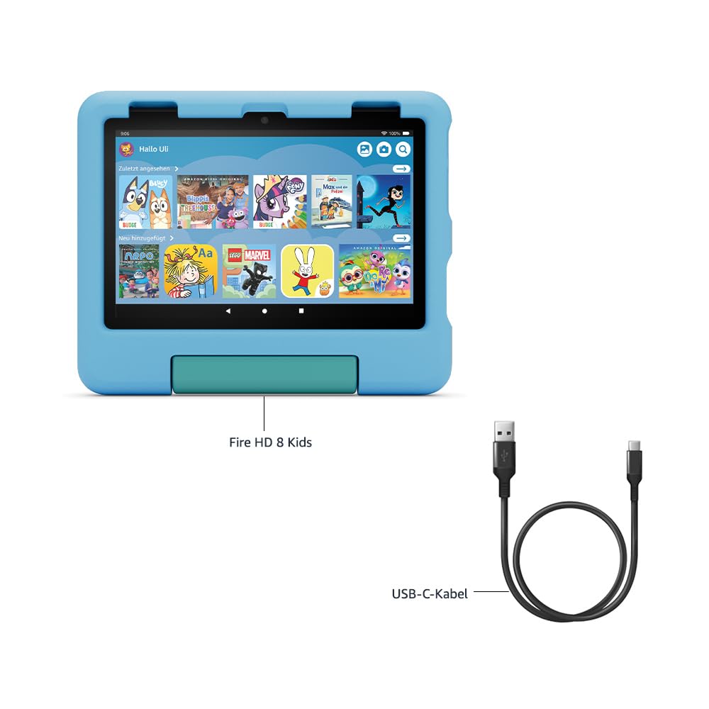 Amazon Fire HD 8 Kids Tablet (Latest Generation) for kids aged 3-7 yrs. | 3 GB RAM, ad-free content, built-in parental controls, 13 hrs battery life, 32 GB, Disney Princesses design (2024)
