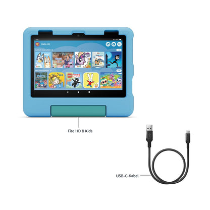 Amazon Fire HD 8 Kids Tablet (Latest Generation) for kids aged 3-7 yrs. | 3 GB RAM, ad-free content, built-in parental controls, 13 hrs battery life, 32 GB, Disney Princesses design (2024)