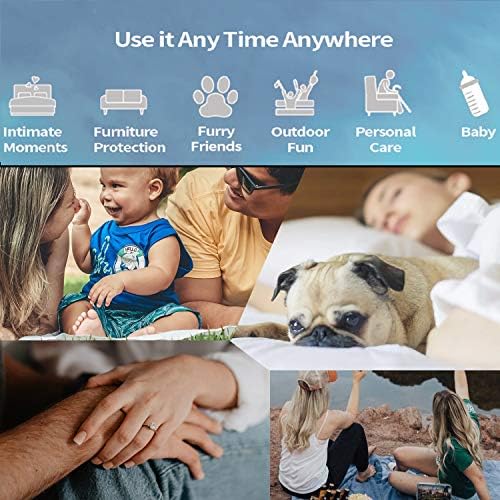 Waterproof blanket 178x230cm - Love blanket Waterproof with 3-layer wet protection, 100% leak-proof bedspread for baby, adults & pets, suitable for bed & sofa, Easy to clean.