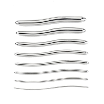Dilator set urethral dilators 8 Hegar pins with double ends 3mm to 18mm including storage bag/leather case