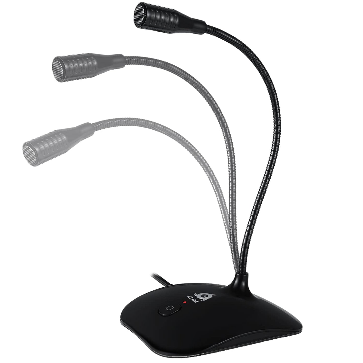 KLIM Talk USB - Desktop microphone for PC and Mac - Compatible with any computer - Professional USB microphone - High definition audio - Black