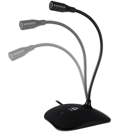 KLIM Talk USB - Desktop microphone for PC and Mac - Compatible with any computer - Professional USB microphone - High definition audio - Black