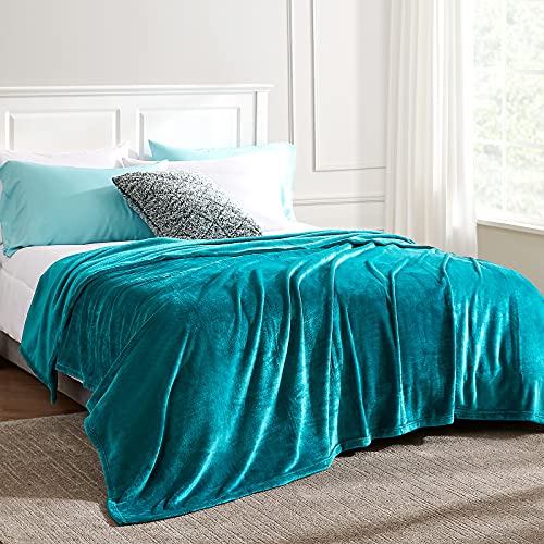 EHEYCIGA Fleece Blanket, King Size Flannel Blanket, Couch, Blue Green, 228 x 274 cm, Microfiber, Soft, Cozy, Lightweight Luxury Blanket.