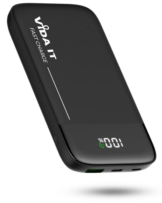 Vida IT 10000mAh Powerbank Battery for Heated Vest Heated Jacket Heated Clothing USB External Battery Pack with Display Ultra-Fast Charger for iPhone Samsung Phone 22.5W PD USB-C QC 4.0