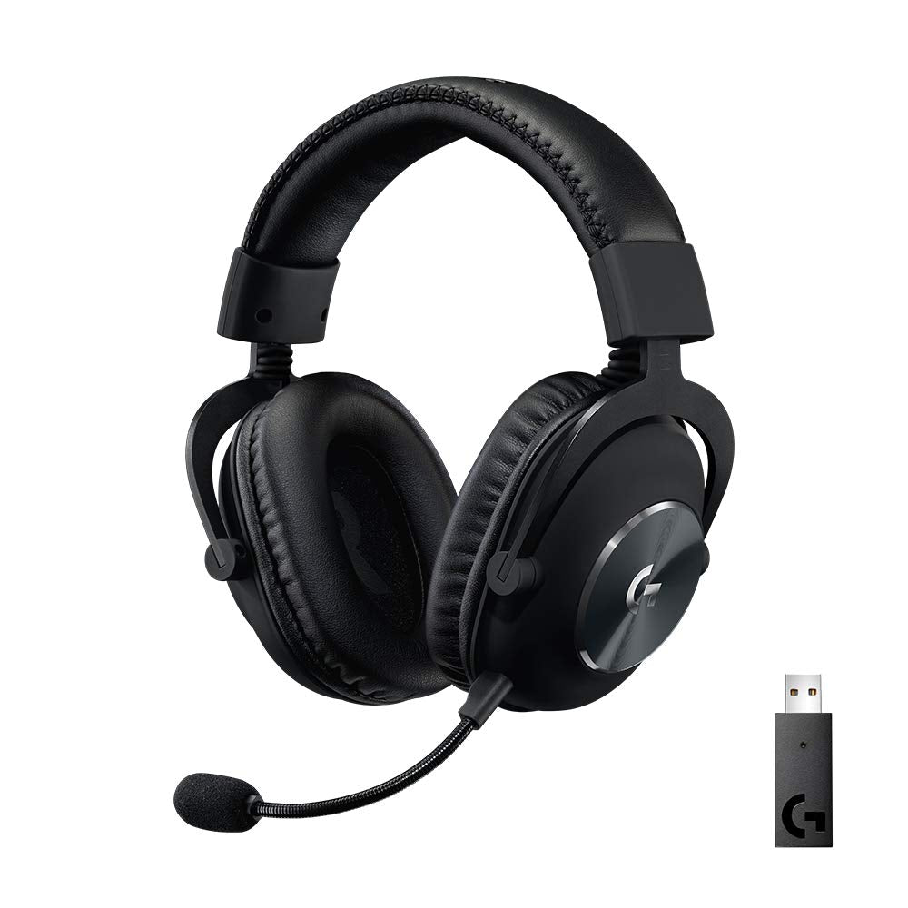 Logitech G PRO X LIGHTSPEED Wireless Gaming Headset with Blue VO!CE microphone filter technology, PRO G 50mm speakers, DTS Headphone: X 2.0, 20+ hours battery life, PC, PS5, PS4, Switch - Black