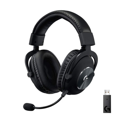 Logitech G PRO X LIGHTSPEED Wireless Gaming Headset with Blue VO!CE microphone filter technology, PRO G 50mm speakers, DTS Headphone: X 2.0, 20+ hours battery life, PC, PS5, PS4, Switch - Black