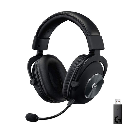 Logitech G PRO X LIGHTSPEED Wireless Gaming Headset with Blue VO!CE microphone filter technology, PRO G 50mm speakers, DTS Headphone: X 2.0, 20+ hours battery life, PC, PS5, PS4, Switch - Black