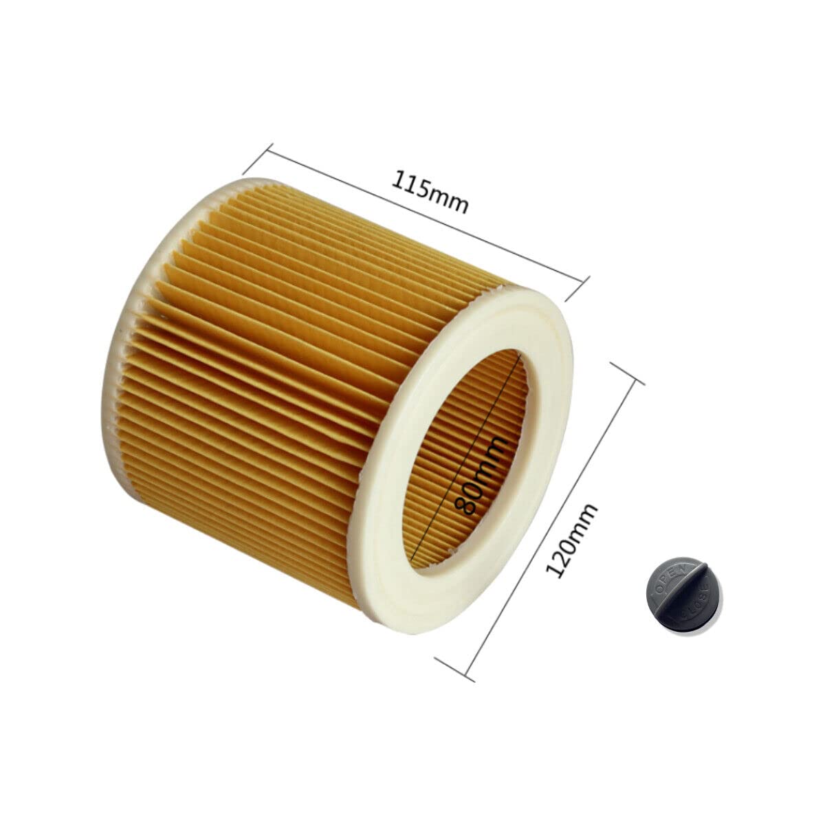 5 paper filter bags like 6.959-130.0 + cartridge filter like 6.414-552.0 + closure 4.075-012.0 suitable for KÄRCHER WD2 WD3 MV2 MV3 A2054 A2201