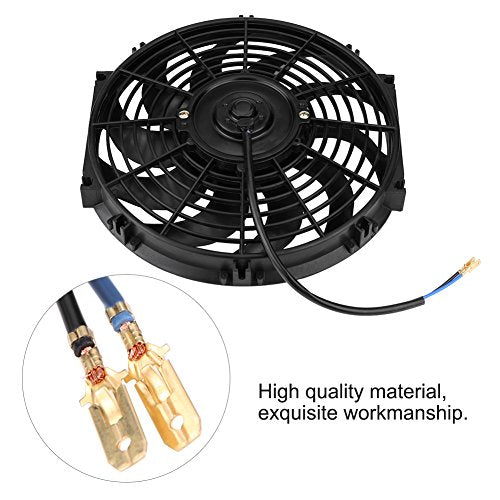Universal radiator fan cooler 12 inch electric fan engine fan electric intercooler fan car made of ABS and steel (12V 80W)