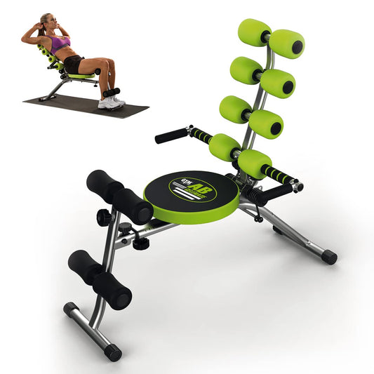 Abdominal trainer equipment for full-body workout, Gymform Ab Celerate, suitable for all ages up to 120 kg, 6 exercises target your entire core + cardiovascular training.