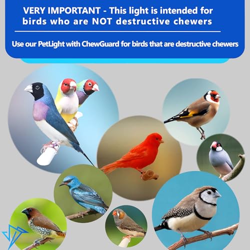 HappyBird Lighting Company - Bird Lamp for Songbirds - Full Spectrum LED Daylight Lamp - Simulates natural environment - For happy, content birds - Length: 45 cm