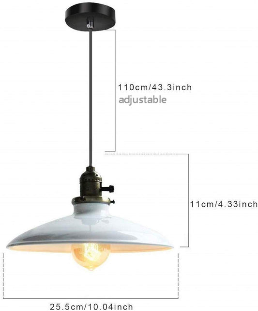 Glighone pendant light white ceiling light hanging lamp E27 retro vintage hanging lamp for bedroom living room dining table kitchen lamp suspension