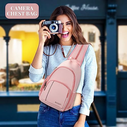 BAIGIO Multifunctional Camera Backpack DSLR Camera Bag Photo Backpack Chest Bag Water Resistant Camera Bag Camera Case for Sony Canon Lens SLR Camera.