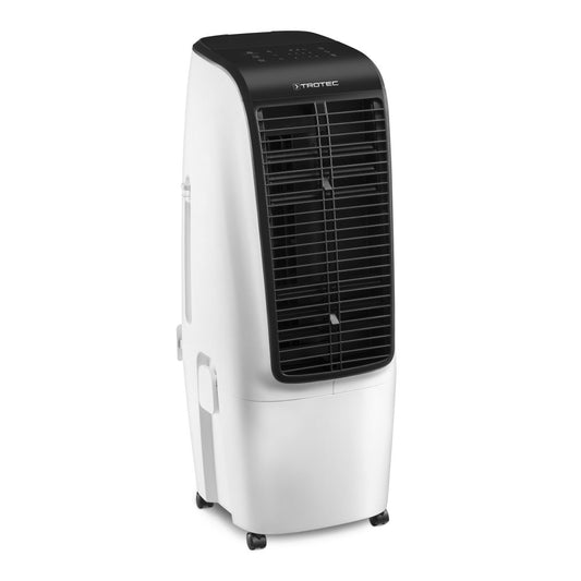 TROTEC Aircooler PAE 51 mobile air cooler, 4-in-1 air cooler, humidifier, air purifier, and fan, 20 l tank, 2 l/h evaporative capacity, 4 fan speeds, timer, night mode.
